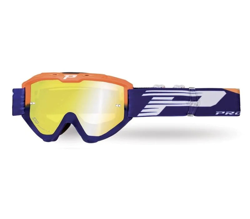 PROGRIP Mask 3450-275 FL - Fluo Orange/Blue, Mirror Lens