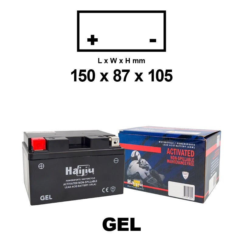HAIJIU Batteria HT12A-GEL Sigillata Precaricata - Race Moto Shop