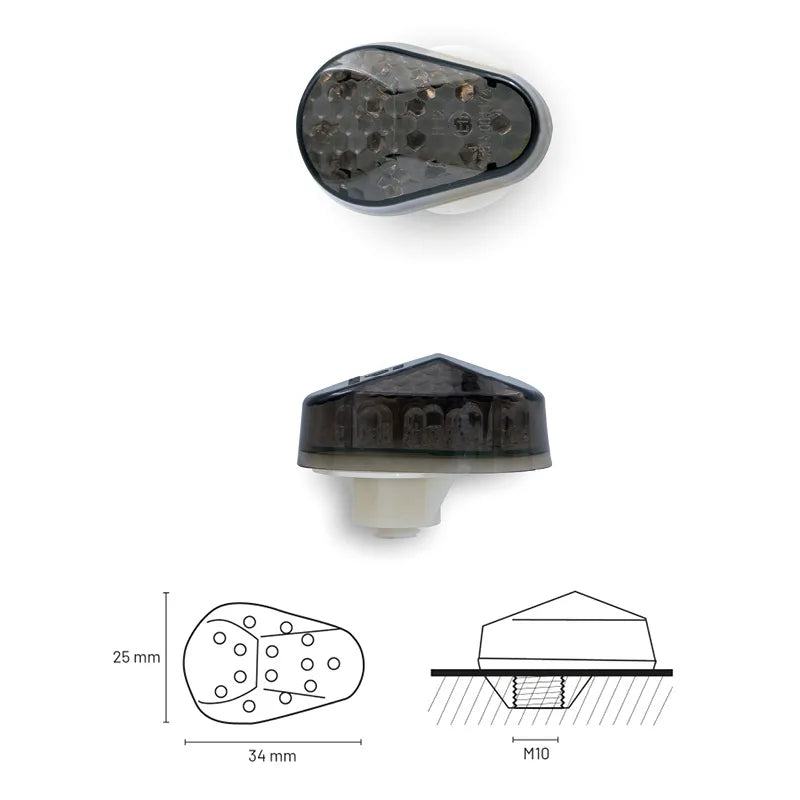 TAAC FR06 - Frecce LED - Lente Fumé