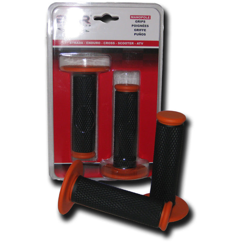 BCR Grips (Pair) CROSS-ENDURO - 120mm, Black/Orange