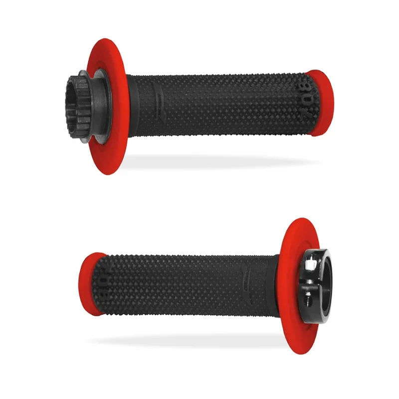 PROGRIP Manopole Mx 708-149 - Con Sistema Lock-on - Rosso/Nero Senza Foro
