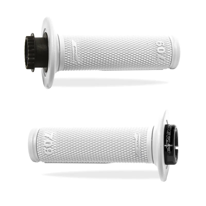 PROGRIP Manopole Mx 709-101 - Con Sistema Lock-on - Bianco Senza Foro