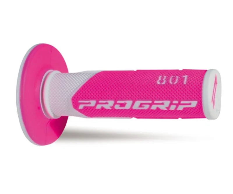 PROGRIP Mx Grips 801-243 - Double Density - White/Fuchsia Without Hole