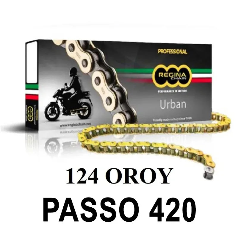 REGINA Chain 124OROY 88 links pitch 420 - Gold