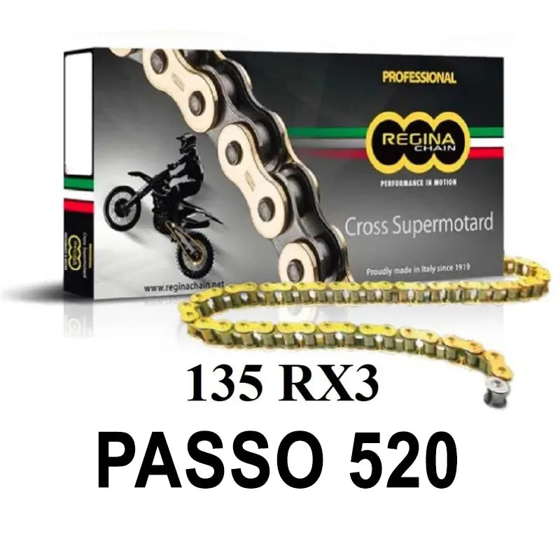 REGINA Chain 135RX3 130 links pitch 520 - Gold