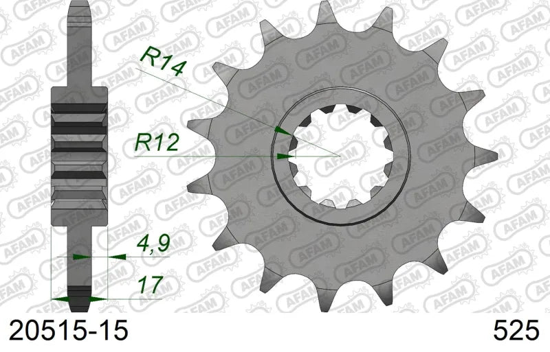 AFAM 20515-15 525 pitch pinion