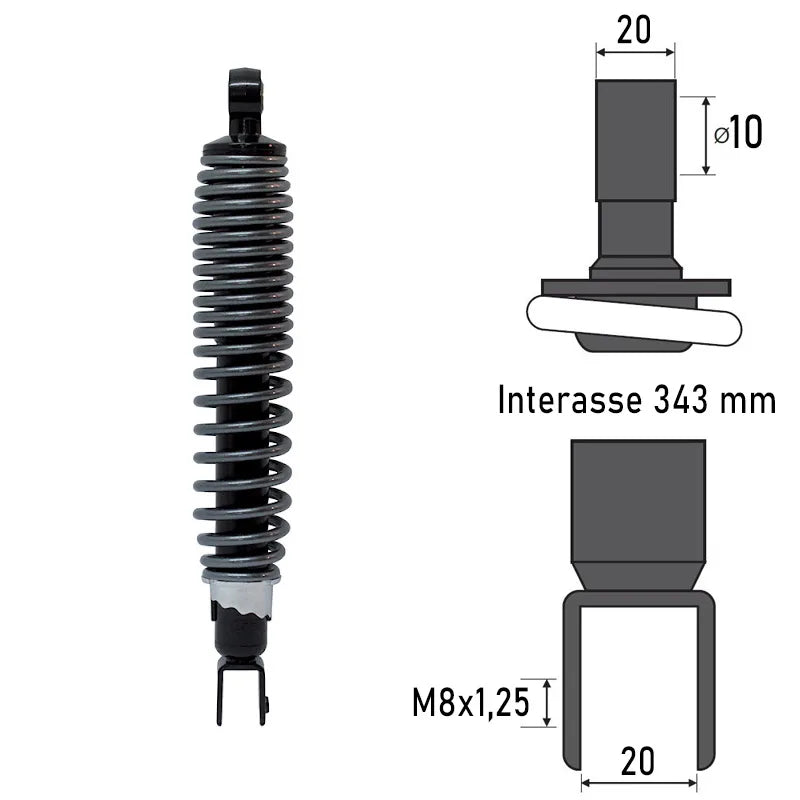 BCR Rear Shock Absorber YAMAHA X-MAX 125/250cc