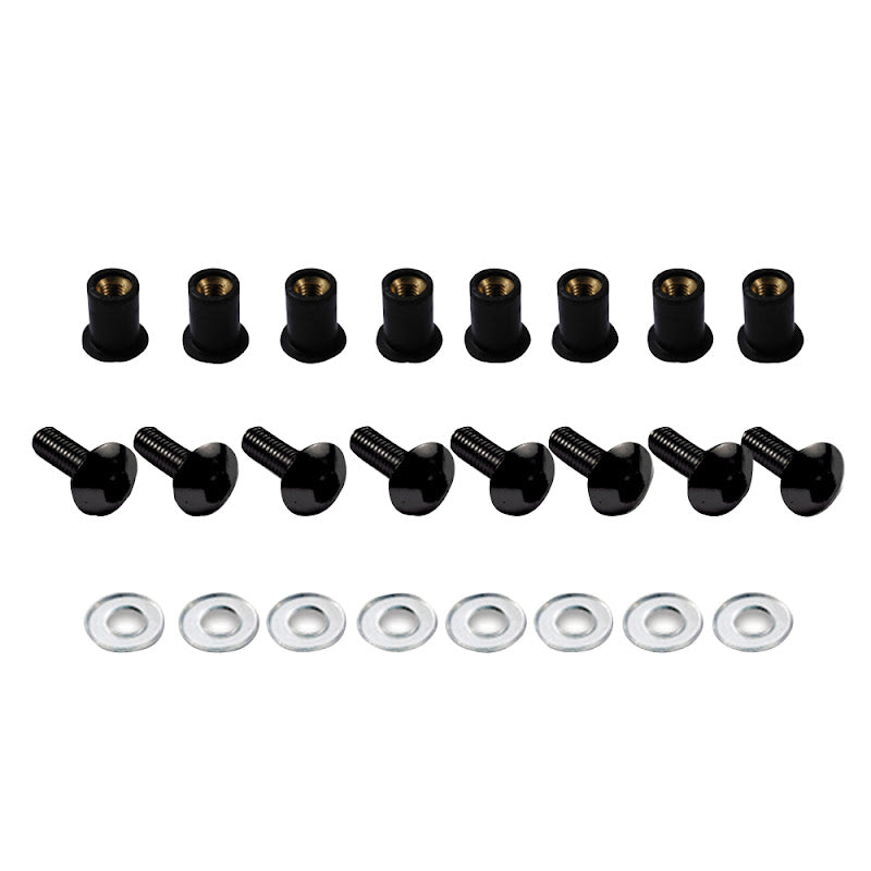 BCR Viti Cupolino (Kit) - Anodizzate Nero - M5