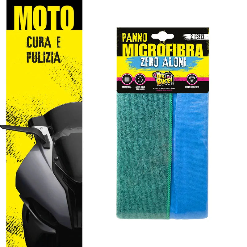 DR.BIKE MOTO - Microfibre cloths - Zero streaks - 2 pieces