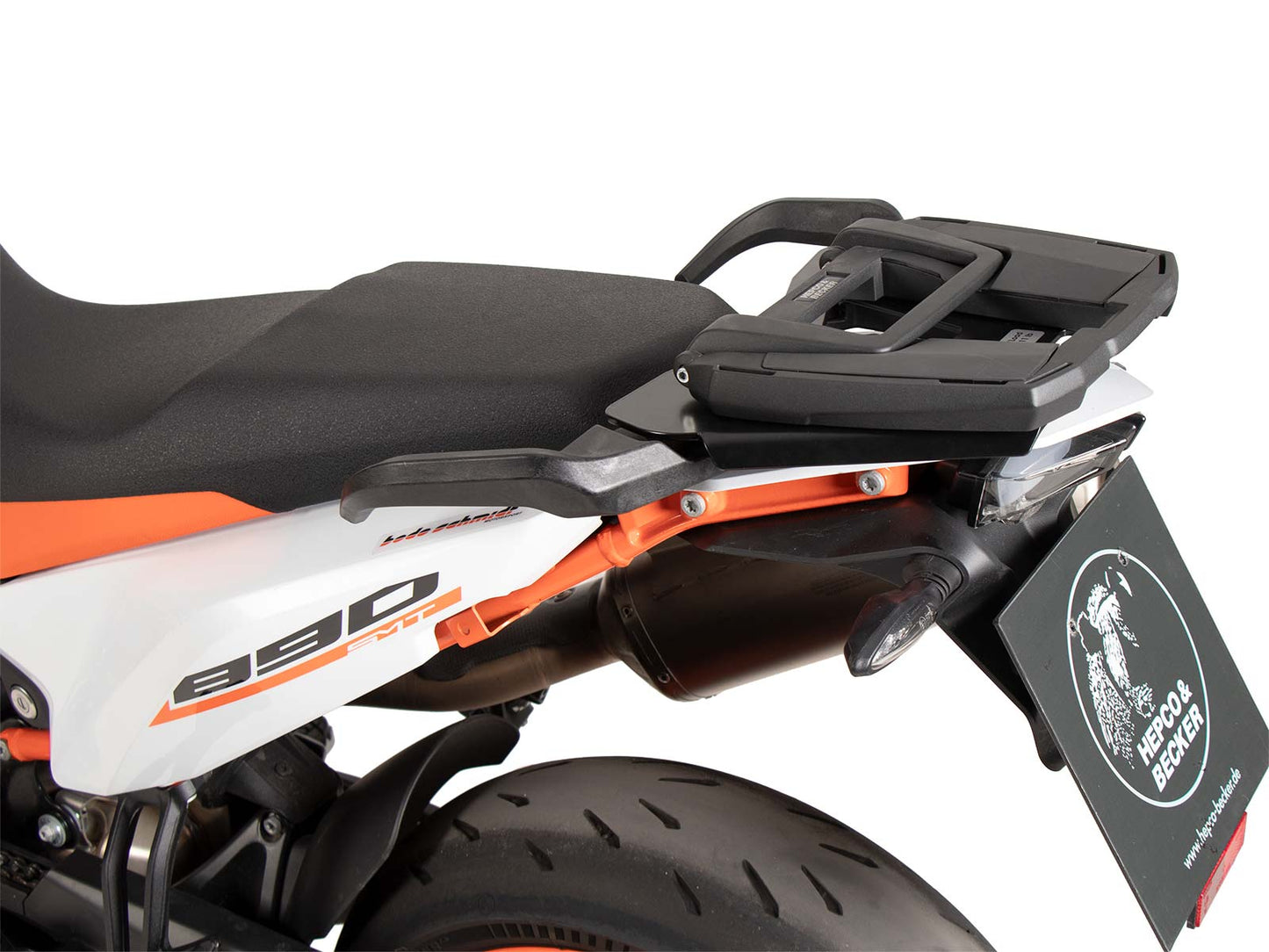 HEPCO & BECKER PORTAVALIGIE ALURACK NERO PER KTM 890 SMT (2023 - ) - Race Moto Shop