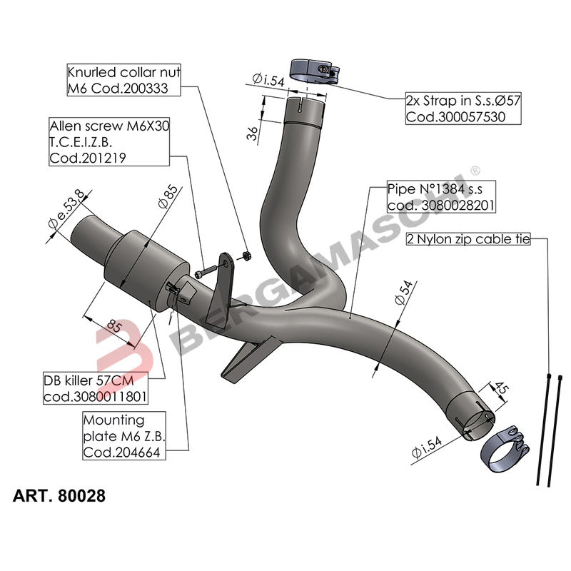 LEOVINCE RACCORDO ELIMINA CATALIZZATORE DUCATI MULTISTRADA V2 22-