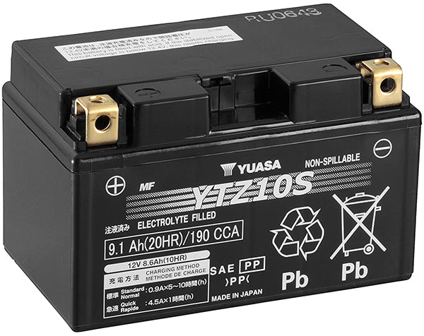 Yuasa - Batteria YTZ10-S AGM senza manutenzione pronta all'uso