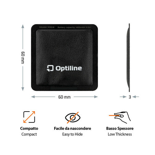 OPTILINE Opti Tracker Compact, Localizzatore Ultra-Sottile Adesivo