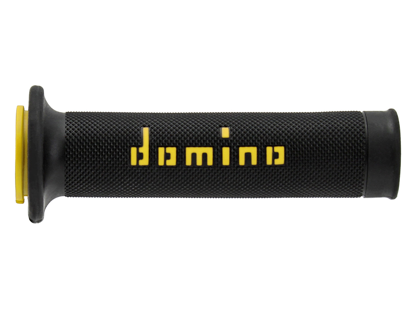 DOMINO COPPIA MANOPOLE NERO/GIALLO ROAD-RACING