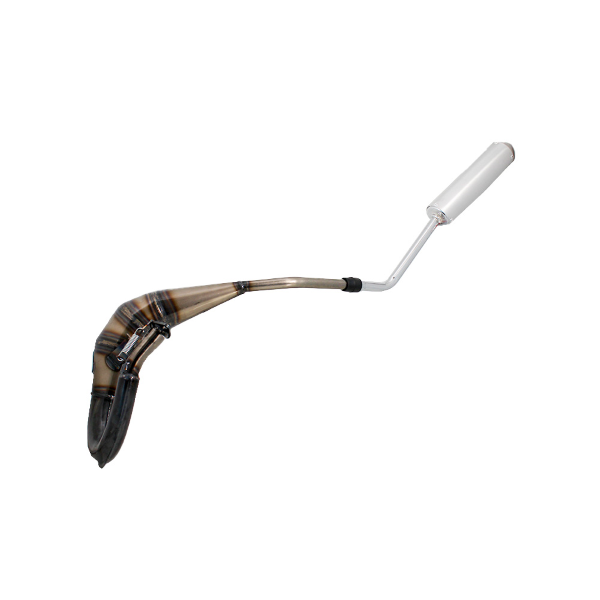 MARMITTA EVOK IRON PIPE SALDATA CON SILENZIATORE SHORTY IN ALLUMINIO E INOX PER DERBI DRD PRO 50 07-13