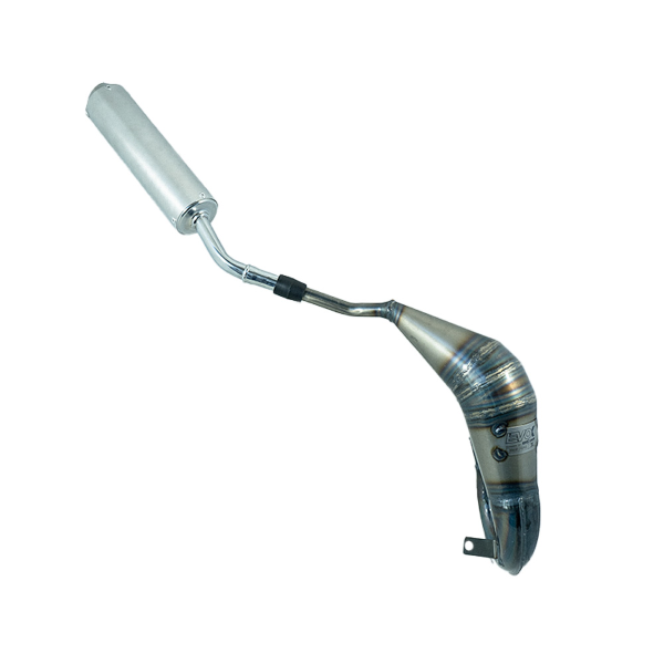 MARMITTA EVOK IRON PIPE SALDATA CON SILENZIATORE SHORTY IN ALLUMINIO E INOX PER VENT BAJA-DERAPAGE 50 19-22