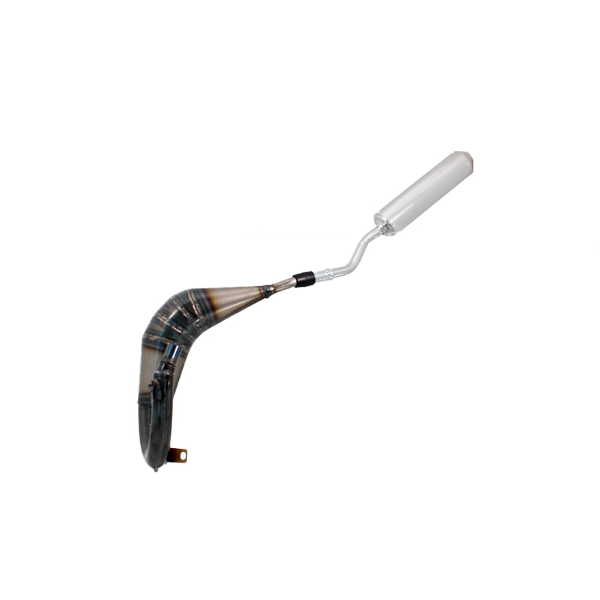 MARMITTA EVOK IRON PIPE SALDATA CON SILENZIATORE SHORTY IN ALLUMINIO E INOX PER VENT BAJA-DERAPAGE 50 23-25