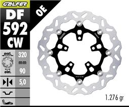 GALFER DISCO WAVE FLOATING ( C. ALU.) 320X5mm KTM ADVENTURE 390 (CAST RIM)