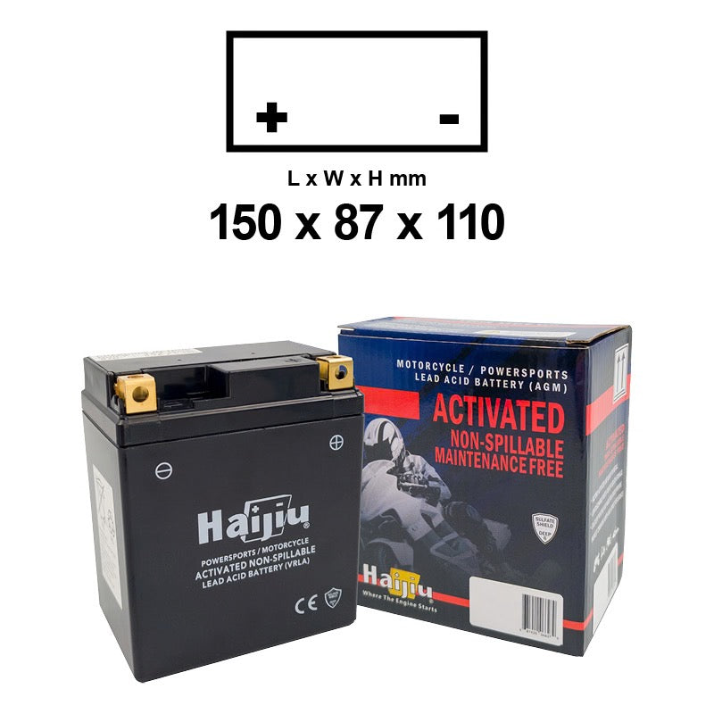 HAIJIU Batteria HTZ14S-FA Sigillata Precaricata