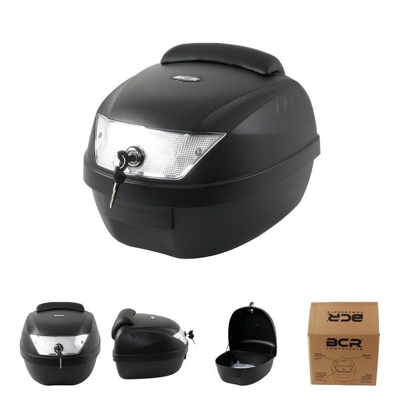 BCR Bauletto Posteriore BCR29 con Piastra di Fissaggio e schienale (29lt) - Race Moto Shop
