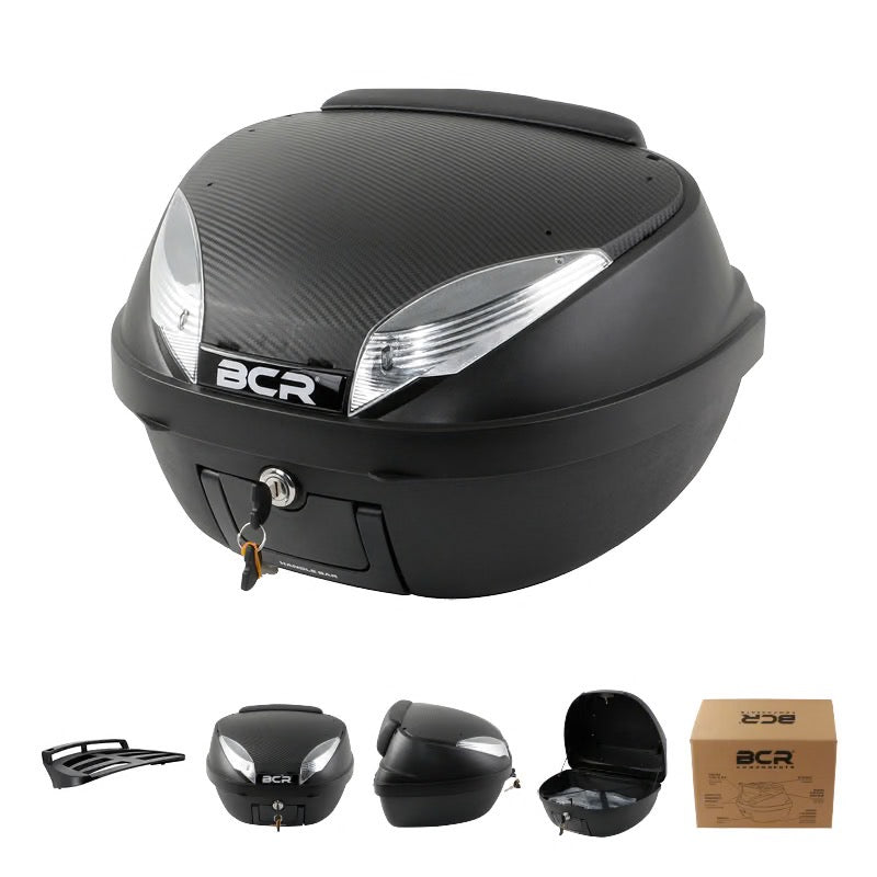 BCR Bauletto Posteriore BCR42 con Piastra, Portapacchi e Schienale (42lt)