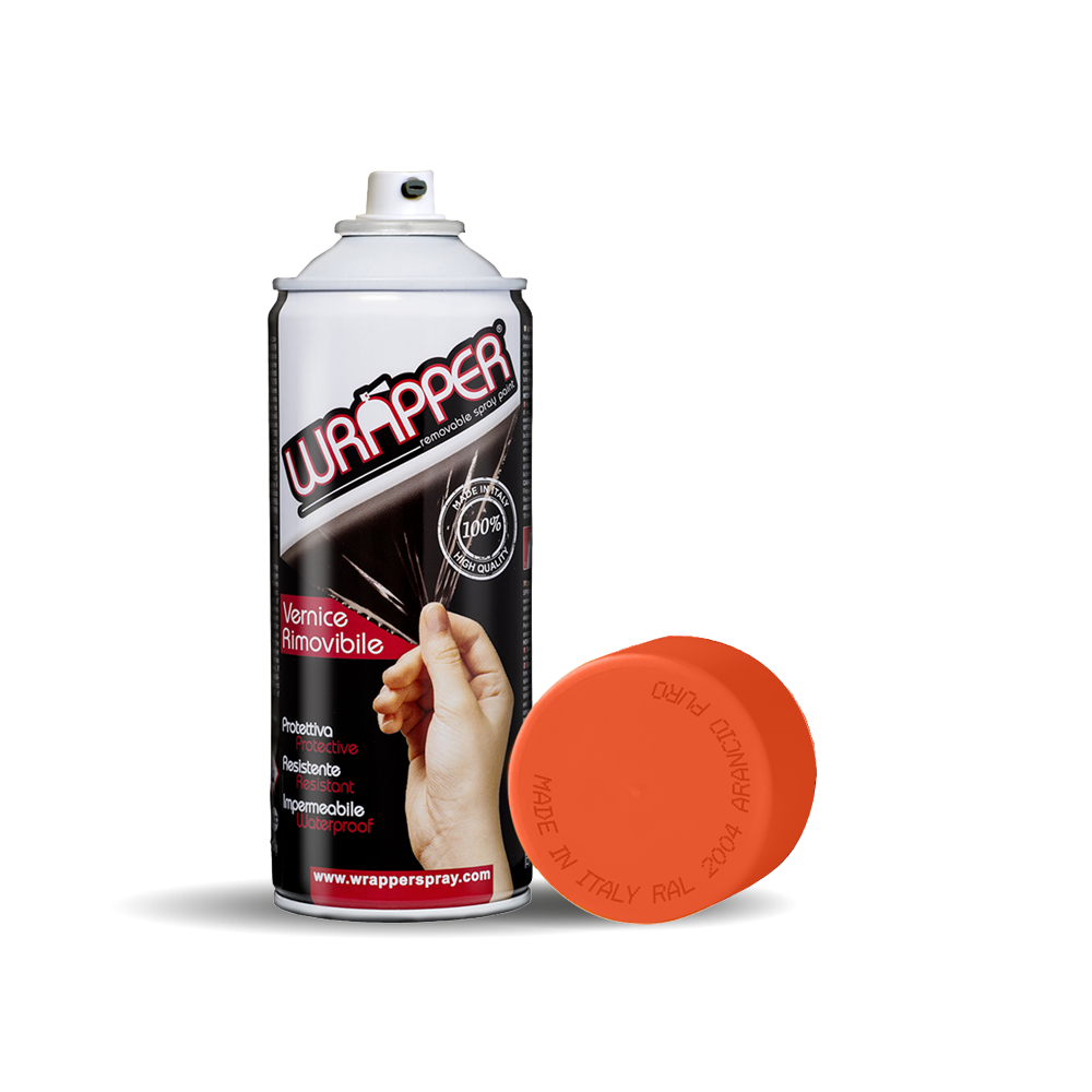 Wrapper, removable spray film, 400 ml - Pure Orange - Ral 2004