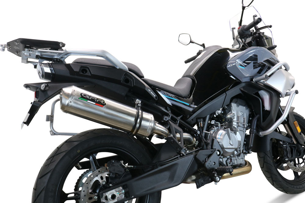 SCARICO GPR COMPATIBILE CON CF MOTO 800 MT TOURING 2022-2024, SATINOX
