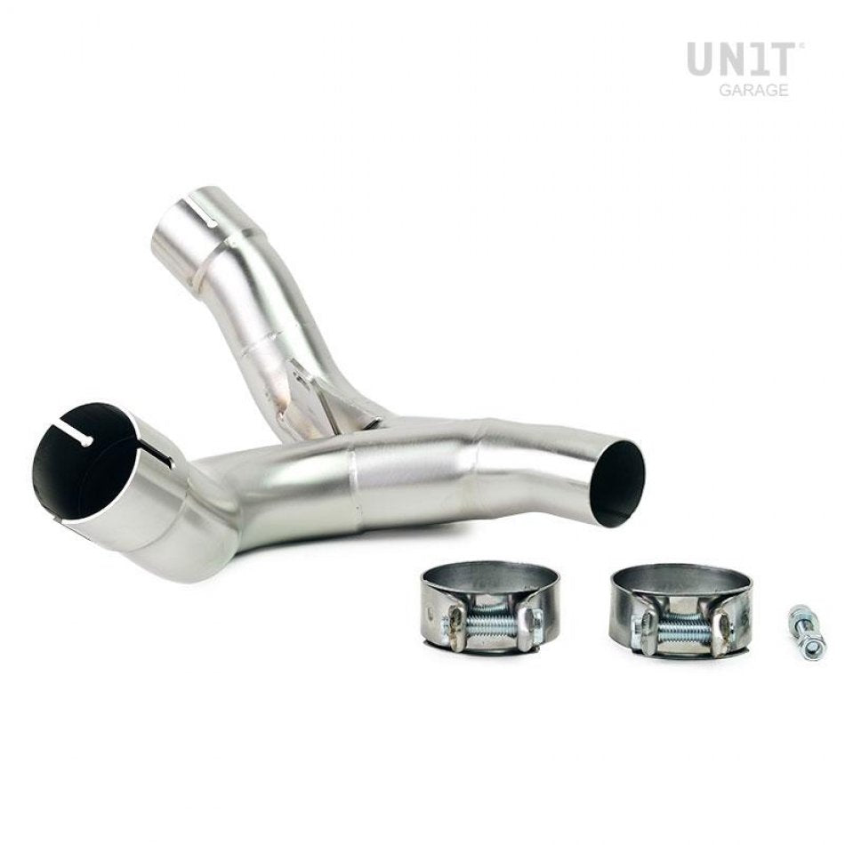 UNIT GARAGE MUFFLER MANIFOLD WITHOUT CATALYST IN STAINLESS STEEL DUCATI DESERTX