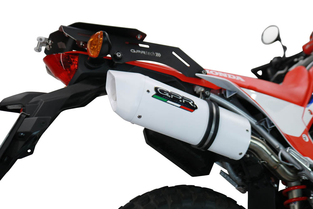 GPR SCARICO COMPATIBILE CON HONDA CRF 300 L / RALLY 2021-2023, ALBUS CERAMIC, TERMINALE DI SCARICO RACING, CON RACCORDO SPECIFICO E DB KILLER ESTRAIBILE, NON CONFORME PER USO STRADALE