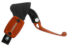 Freno Radiale Accossato Con Vaschetta Integrata e Leva Snodata, pistone 10.5 mm, per Moto Offroad, Scooter e Pitbike