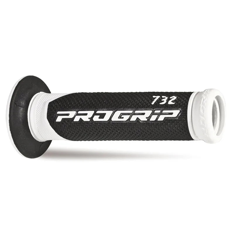 PROGRIP Road Grips 732-OE-137 - Double Density - White/Black With Hole