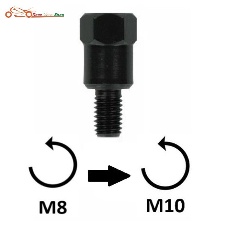 BCR Adattatore Specchio - M8x1,25 SX (superiore) > M10x1,25 SX (inferiore)