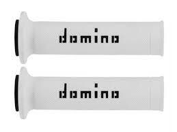 DOMINO PAIR OF WHITE/BLACK ROAD-RACING GRIPS