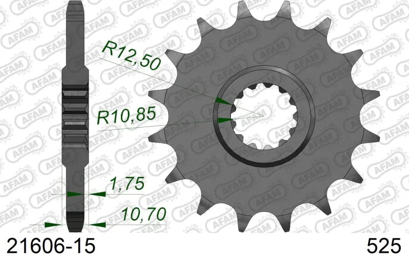 Pinion AFAM 21606-15 pitch 525 BENELLI TRK 502 TRK 502