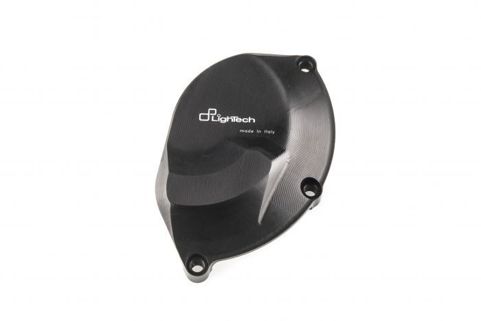 LIGHTECH Protezione In Alluminio Copri Alternatore Lato Sinistro / Nero opaco APRILIA RSV4 / TUONO