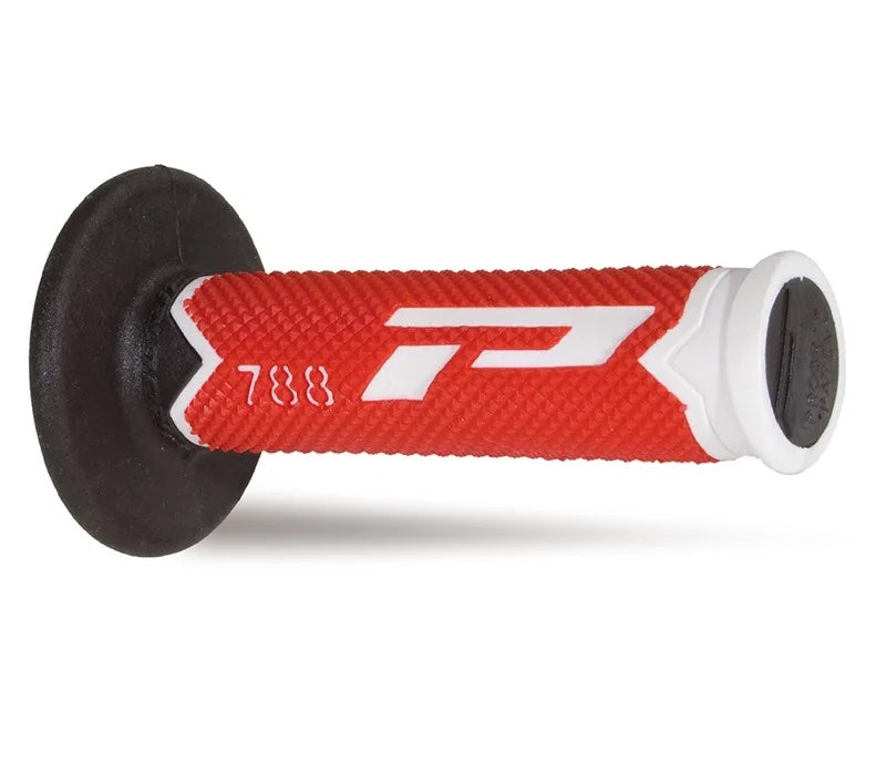 PROGRIP Mx Grips 788-216 - Triple Density - White/Red/Black Without Hole