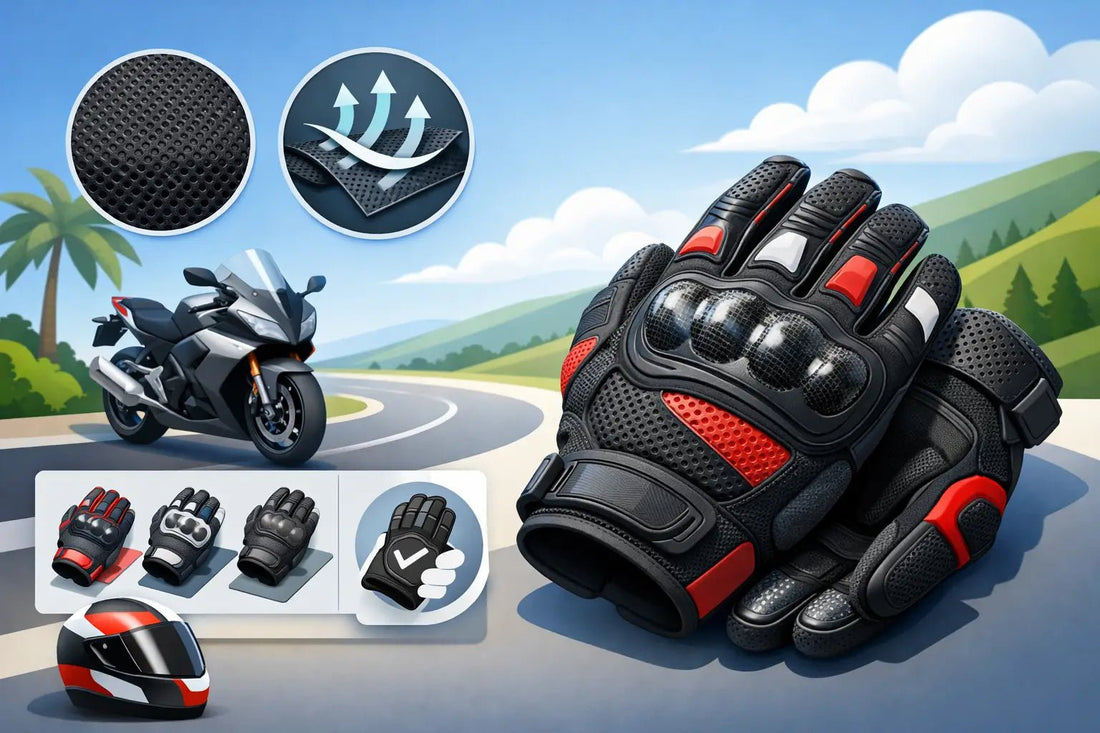 Guanti moto estivi traforati: come sceglierli - Race Moto Shop