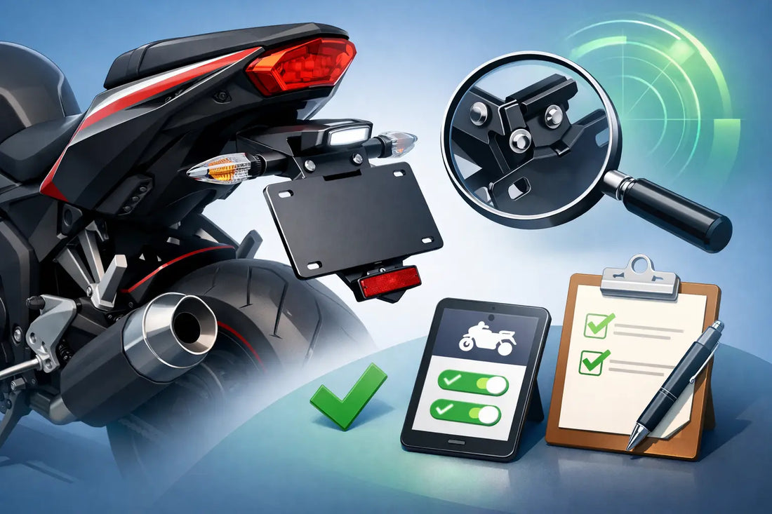 Portatarga moto omologato: scelta e controlli