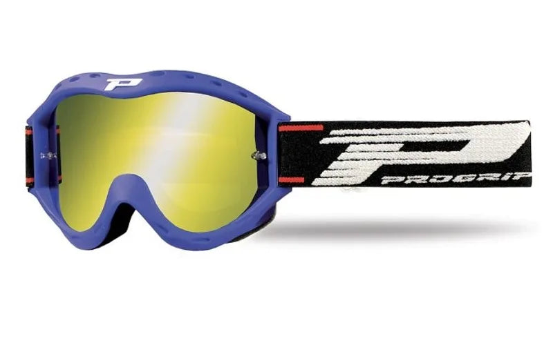 PROGRIP Kids Goggle 3101-312 FL - Matt Fluo Blue, Mirror Lens