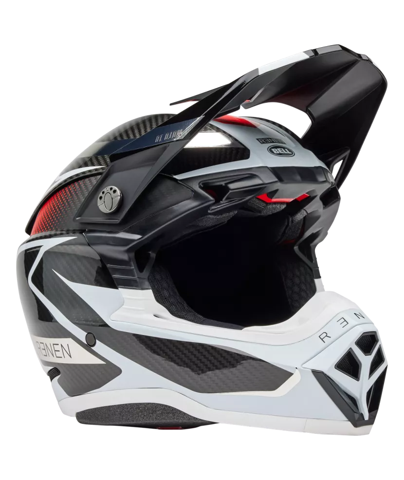 CASCO BELL MOTO-10 SPHERICAL 2025 RENEN RAYCON MATTE/GLOSS NERO/BIANCO ECE 06