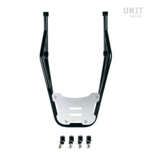 UNIT GARAGE PORTAPACCHI POSTERIORE CON MANIGLIE PASSEGGERO DUCATI DESERT X NERO CON PIASTRA IN ALLUMINIO