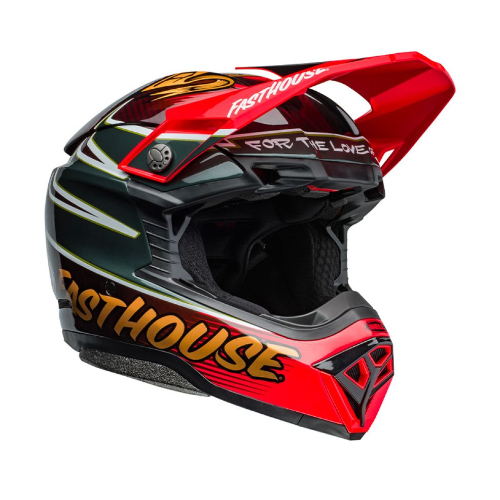 BELL MOTO-10 SPHERICAL 2024 FASTHOUSE DITD RED/GOLD ECE 06 HELMET