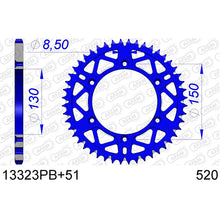 AFAM - CORONA ALLUMINIO OFF-ROAD BLU 51