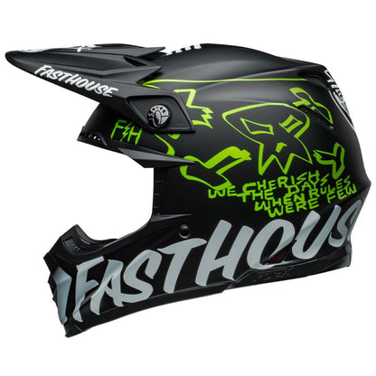 CASCO BELL MOTO-9S FLEX 2024 FASTHOUSE MC CORE NERO/GIALLO OPACO ECE 06