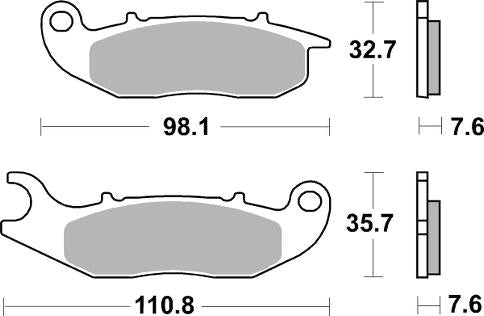 BRAKING PASTIGLIE SEMIMETALLICA SM1 HONDA CRF 300