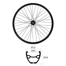 MVTEK Ruota Anteriore 27,5" E-BIKE TLR Freni a Disco 6 Fori - Raggi: 2,3mm