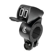 LAMPA Usb-Fix Trek, doppio caricatore usb resistente all’acqua, fissaggio a manubrio - Ultra Fast Charge - 5400 mA - 12/24V