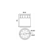 HOKIO Filtro Olio KAWASAKI Z 800cc/YAMAHA V-MAX 1700cc (OK303)