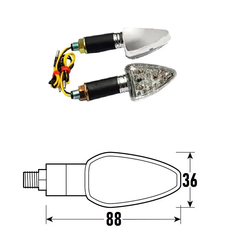 BCR ARW Led Indicator (Pair) - Chrome