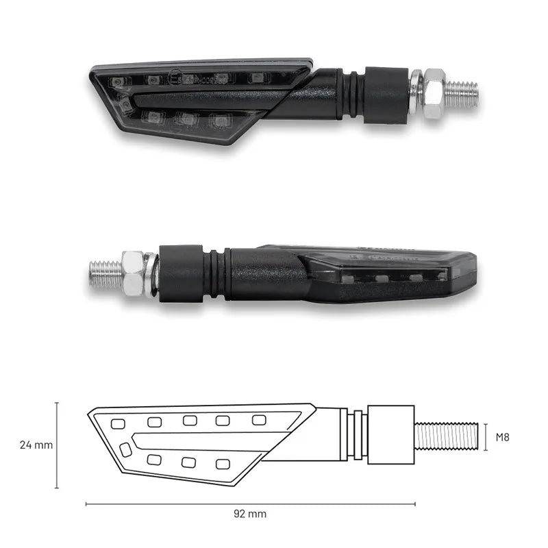 TAAC Frecce LED - Luce Posizione Posteriore + Stop - Lente Fumé